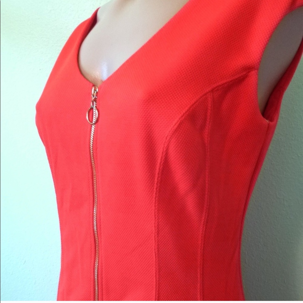 INC Red Zip Up Fit & Flare Dress Women’s Size S Y2K Summet Dress - Picture 6 of 7